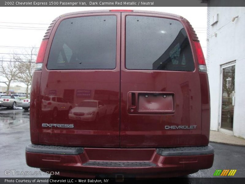 Dark Carmine Red Metallic / Neutral 2002 Chevrolet Express 1500 Passenger Van