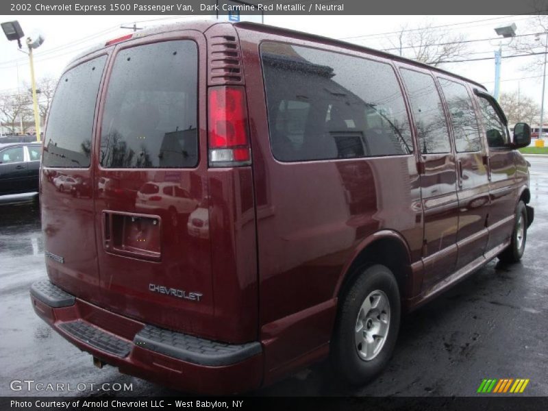 Dark Carmine Red Metallic / Neutral 2002 Chevrolet Express 1500 Passenger Van