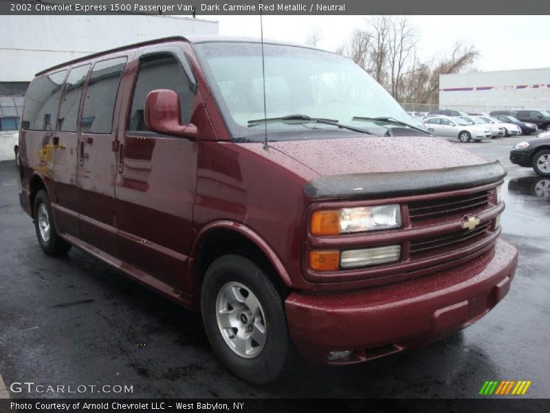 Dark Carmine Red Metallic / Neutral 2002 Chevrolet Express 1500 Passenger Van