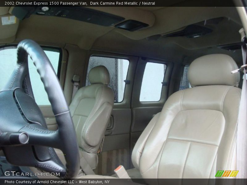 Dark Carmine Red Metallic / Neutral 2002 Chevrolet Express 1500 Passenger Van