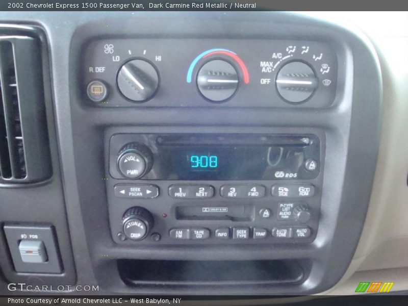Dark Carmine Red Metallic / Neutral 2002 Chevrolet Express 1500 Passenger Van