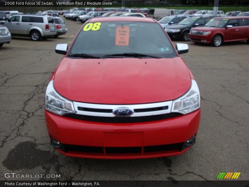 Vermillion Red / Medium Stone 2008 Ford Focus SE Sedan