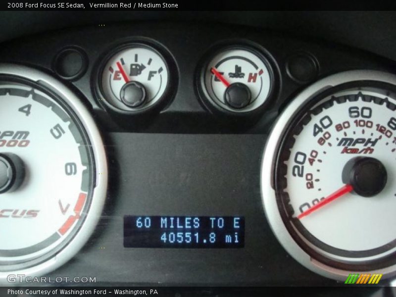 Vermillion Red / Medium Stone 2008 Ford Focus SE Sedan