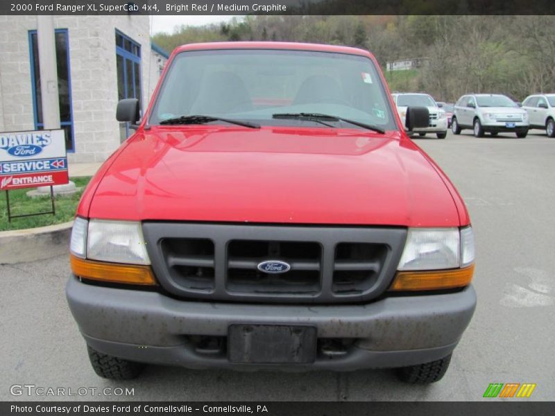 Bright Red / Medium Graphite 2000 Ford Ranger XL SuperCab 4x4