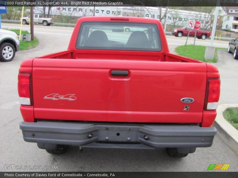 Bright Red / Medium Graphite 2000 Ford Ranger XL SuperCab 4x4