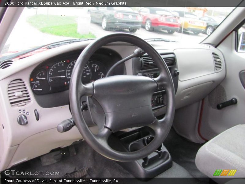 Bright Red / Medium Graphite 2000 Ford Ranger XL SuperCab 4x4