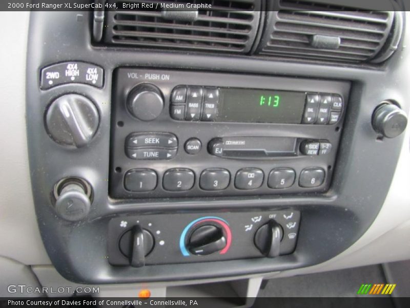 Bright Red / Medium Graphite 2000 Ford Ranger XL SuperCab 4x4