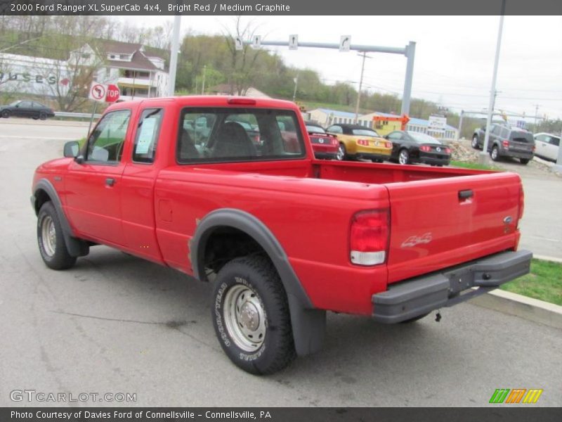 Bright Red / Medium Graphite 2000 Ford Ranger XL SuperCab 4x4