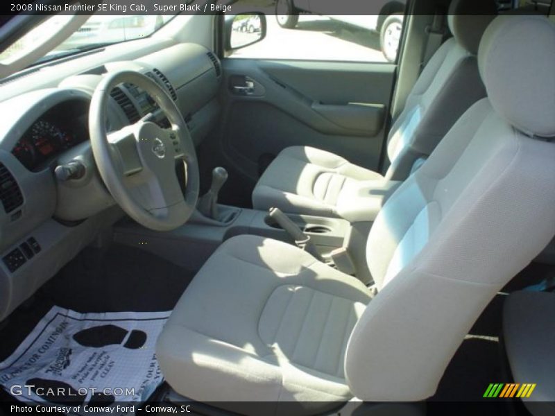 Super Black / Beige 2008 Nissan Frontier SE King Cab