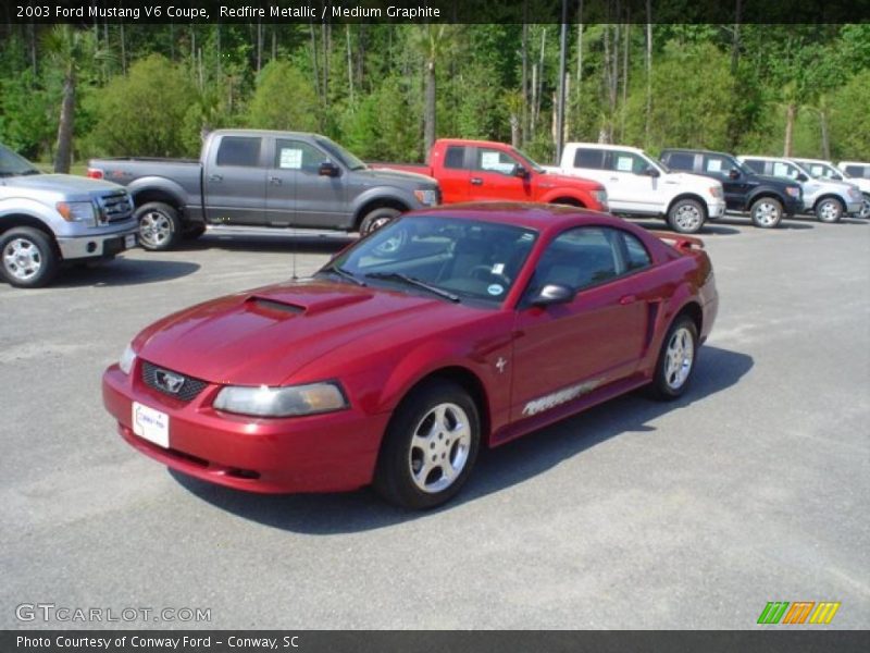 Redfire Metallic / Medium Graphite 2003 Ford Mustang V6 Coupe