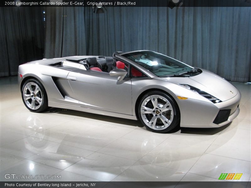Grigio Antares / Black/Red 2008 Lamborghini Gallardo Spyder E-Gear