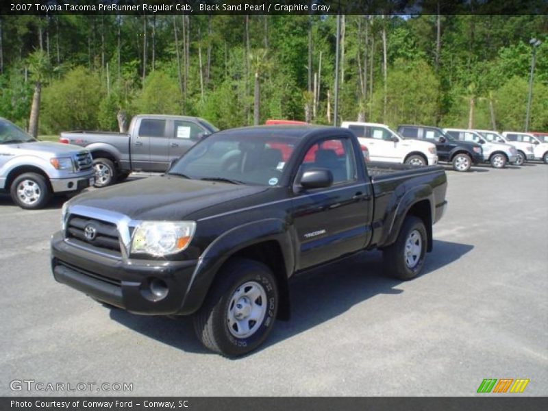 Black Sand Pearl / Graphite Gray 2007 Toyota Tacoma PreRunner Regular Cab