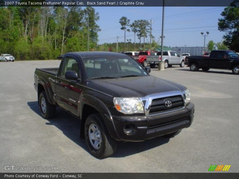 Black Sand Pearl / Graphite Gray 2007 Toyota Tacoma PreRunner Regular Cab
