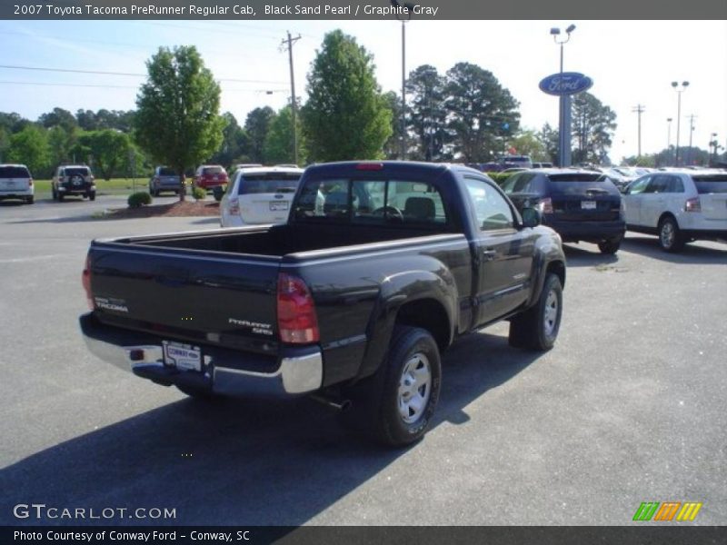 Black Sand Pearl / Graphite Gray 2007 Toyota Tacoma PreRunner Regular Cab