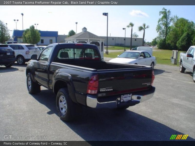 Black Sand Pearl / Graphite Gray 2007 Toyota Tacoma PreRunner Regular Cab