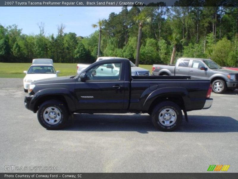 Black Sand Pearl / Graphite Gray 2007 Toyota Tacoma PreRunner Regular Cab