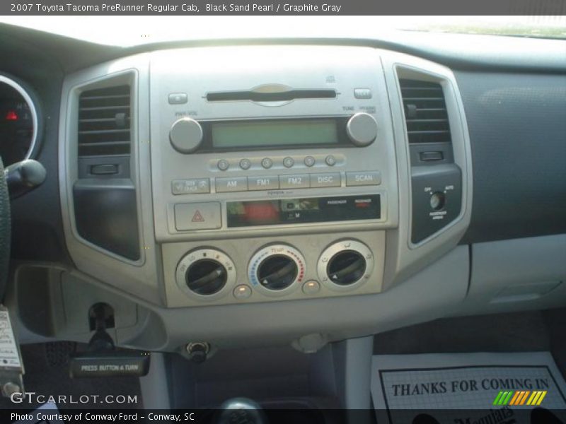 Black Sand Pearl / Graphite Gray 2007 Toyota Tacoma PreRunner Regular Cab