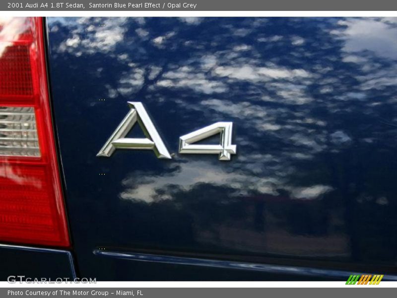 Santorin Blue Pearl Effect / Opal Grey 2001 Audi A4 1.8T Sedan