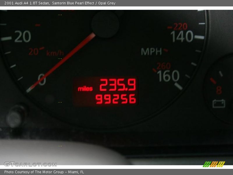 Santorin Blue Pearl Effect / Opal Grey 2001 Audi A4 1.8T Sedan