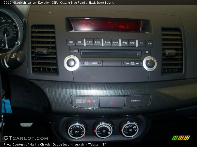 Octane Blue Pearl / Black Sport Fabric 2010 Mitsubishi Lancer Evolution GSR