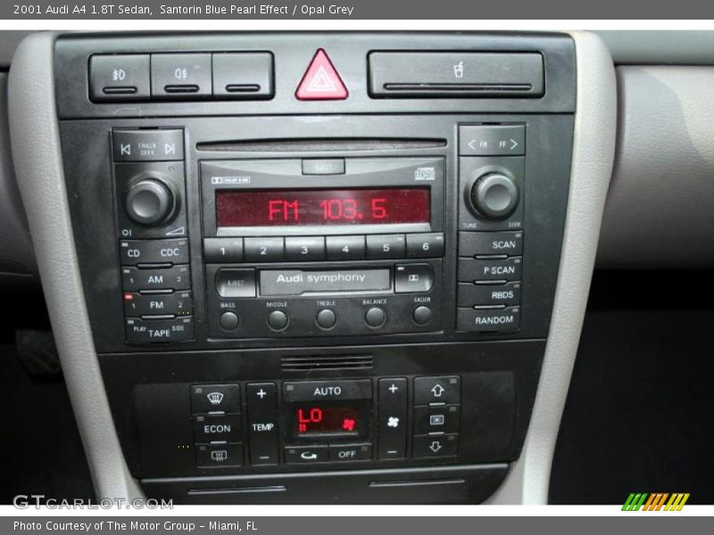 Santorin Blue Pearl Effect / Opal Grey 2001 Audi A4 1.8T Sedan