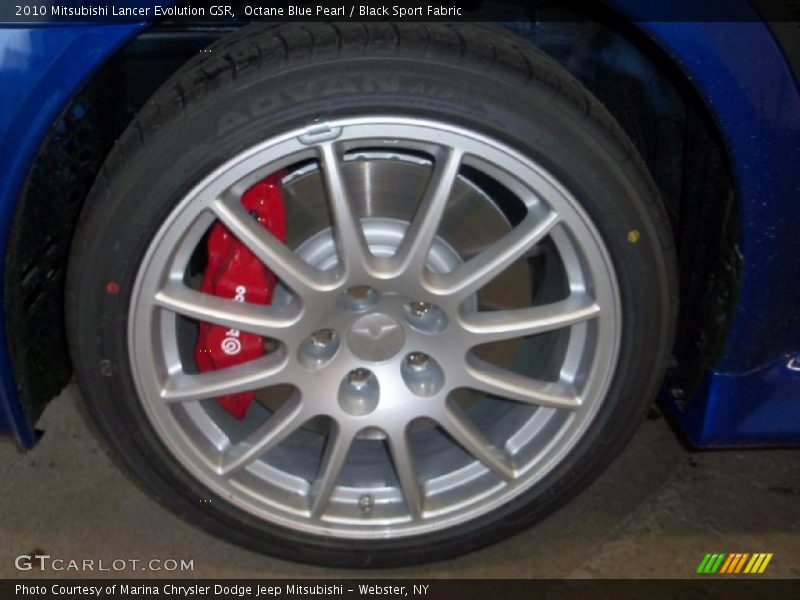 Octane Blue Pearl / Black Sport Fabric 2010 Mitsubishi Lancer Evolution GSR