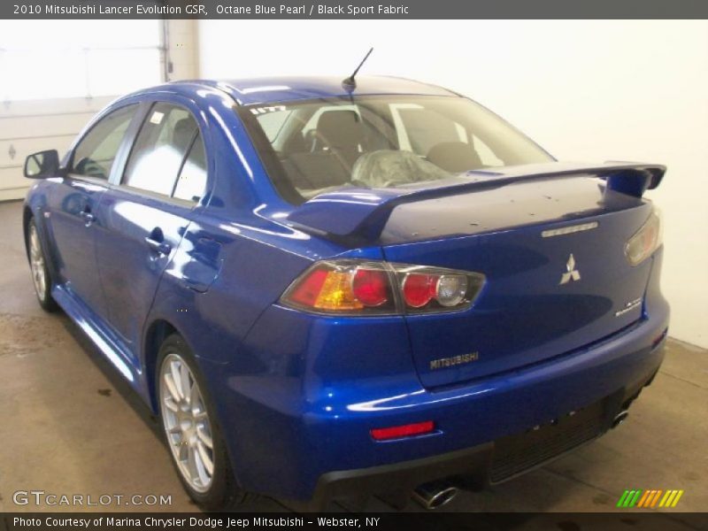 Octane Blue Pearl / Black Sport Fabric 2010 Mitsubishi Lancer Evolution GSR