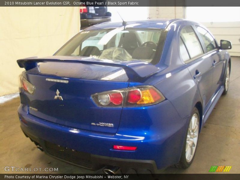 Octane Blue Pearl / Black Sport Fabric 2010 Mitsubishi Lancer Evolution GSR