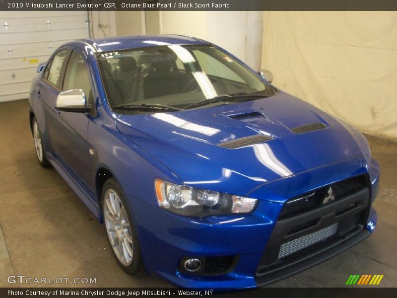Octane Blue Pearl / Black Sport Fabric 2010 Mitsubishi Lancer Evolution GSR