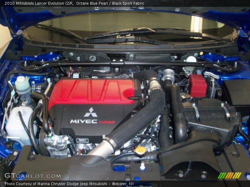 Octane Blue Pearl / Black Sport Fabric 2010 Mitsubishi Lancer Evolution GSR