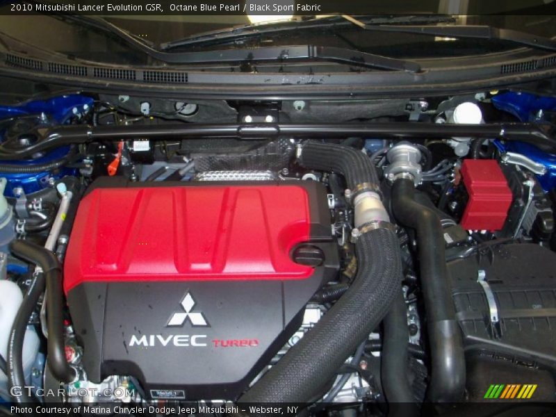 Octane Blue Pearl / Black Sport Fabric 2010 Mitsubishi Lancer Evolution GSR