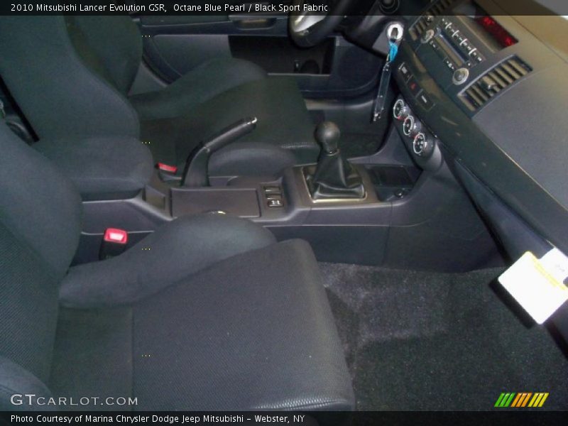 Octane Blue Pearl / Black Sport Fabric 2010 Mitsubishi Lancer Evolution GSR