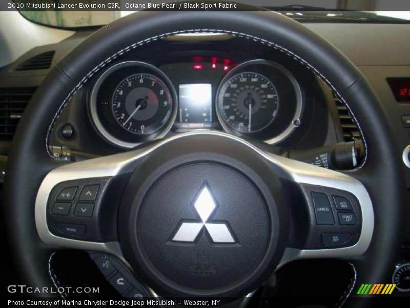 Octane Blue Pearl / Black Sport Fabric 2010 Mitsubishi Lancer Evolution GSR