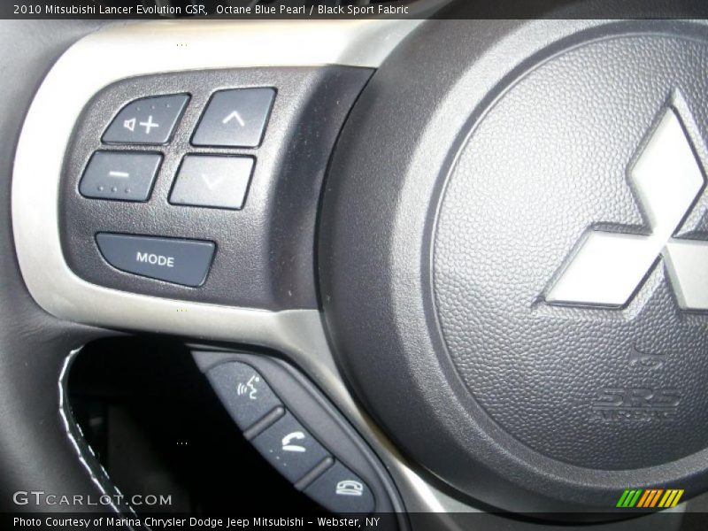 Octane Blue Pearl / Black Sport Fabric 2010 Mitsubishi Lancer Evolution GSR