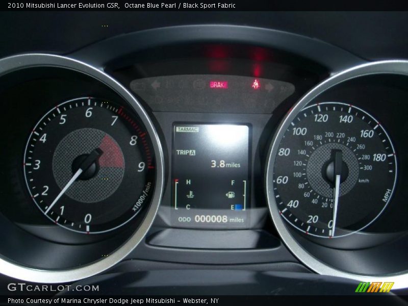 Octane Blue Pearl / Black Sport Fabric 2010 Mitsubishi Lancer Evolution GSR