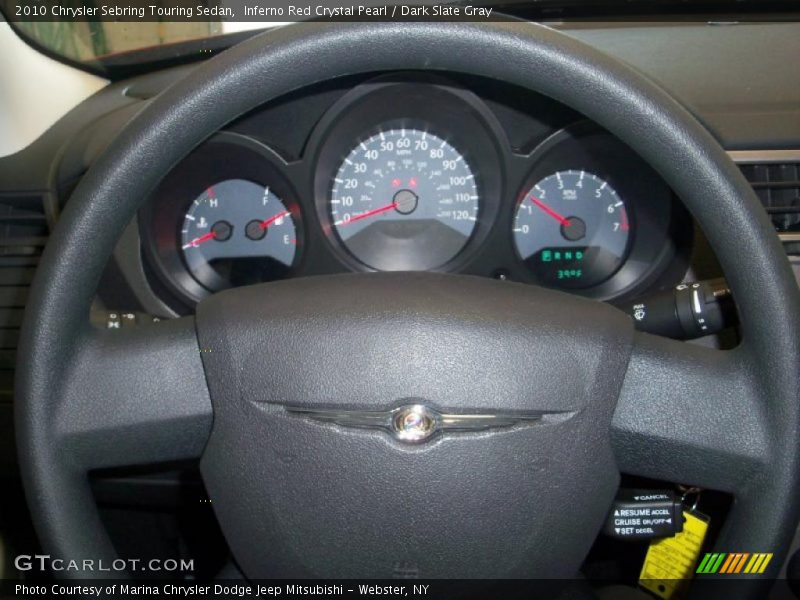 Inferno Red Crystal Pearl / Dark Slate Gray 2010 Chrysler Sebring Touring Sedan