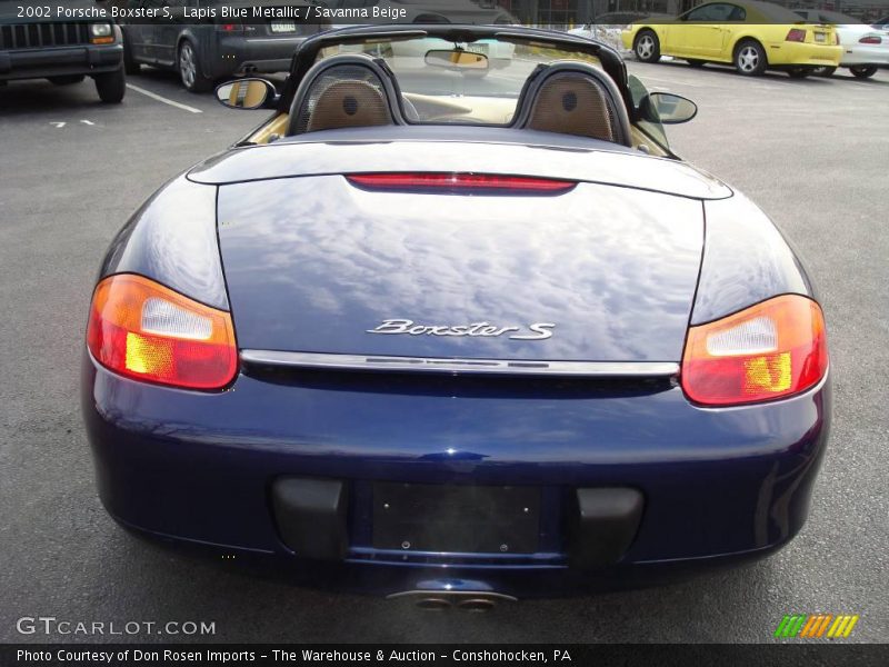 Lapis Blue Metallic / Savanna Beige 2002 Porsche Boxster S