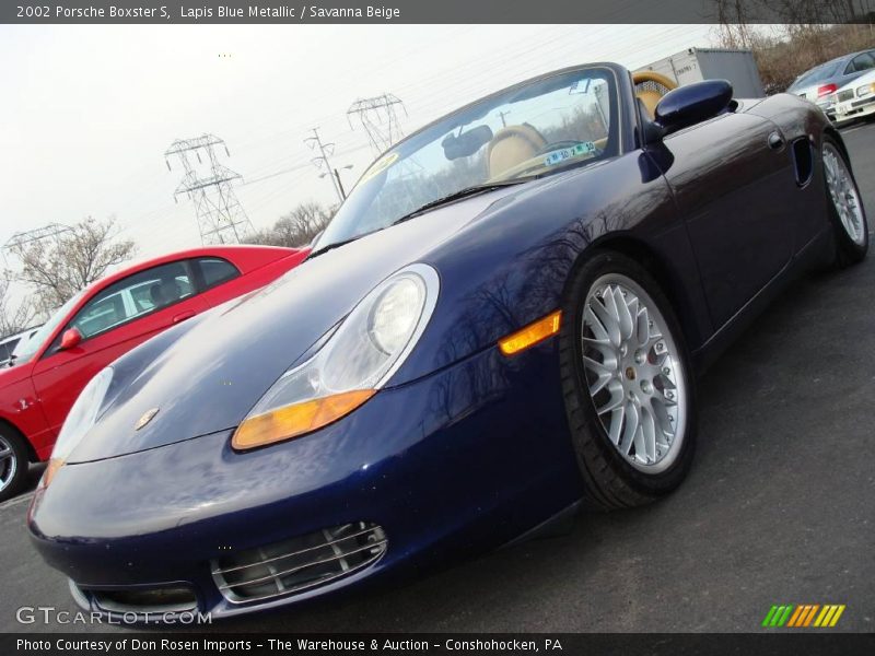 Lapis Blue Metallic / Savanna Beige 2002 Porsche Boxster S