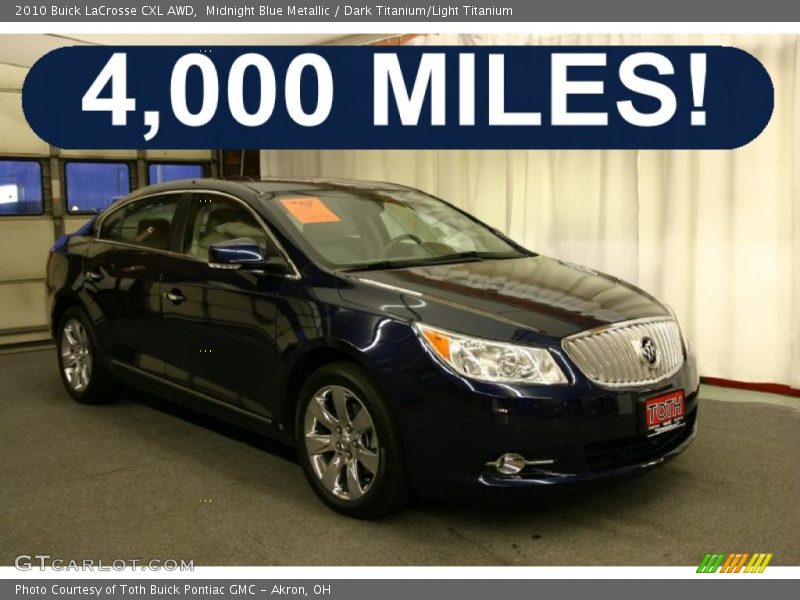 Midnight Blue Metallic / Dark Titanium/Light Titanium 2010 Buick LaCrosse CXL AWD
