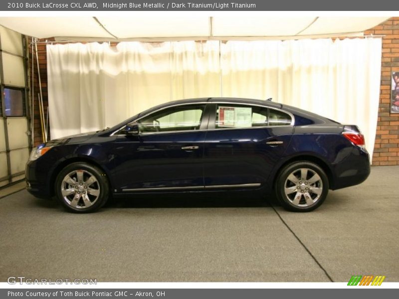 Midnight Blue Metallic / Dark Titanium/Light Titanium 2010 Buick LaCrosse CXL AWD