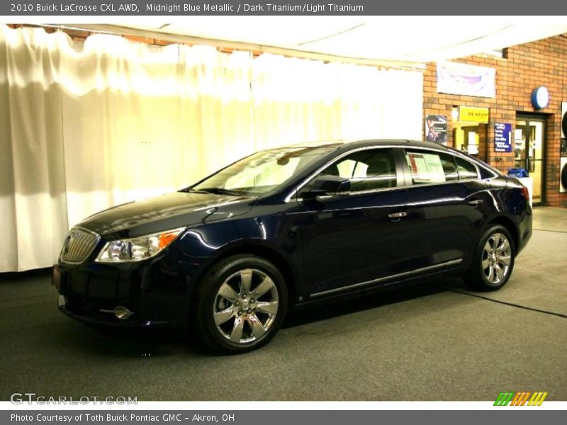 Midnight Blue Metallic / Dark Titanium/Light Titanium 2010 Buick LaCrosse CXL AWD