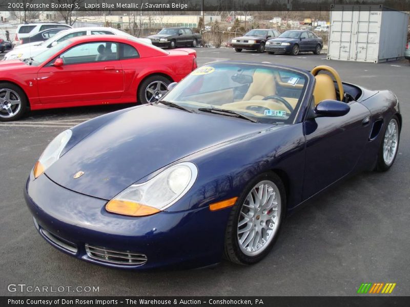 Lapis Blue Metallic / Savanna Beige 2002 Porsche Boxster S