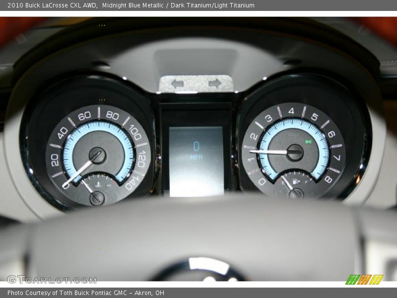 Midnight Blue Metallic / Dark Titanium/Light Titanium 2010 Buick LaCrosse CXL AWD