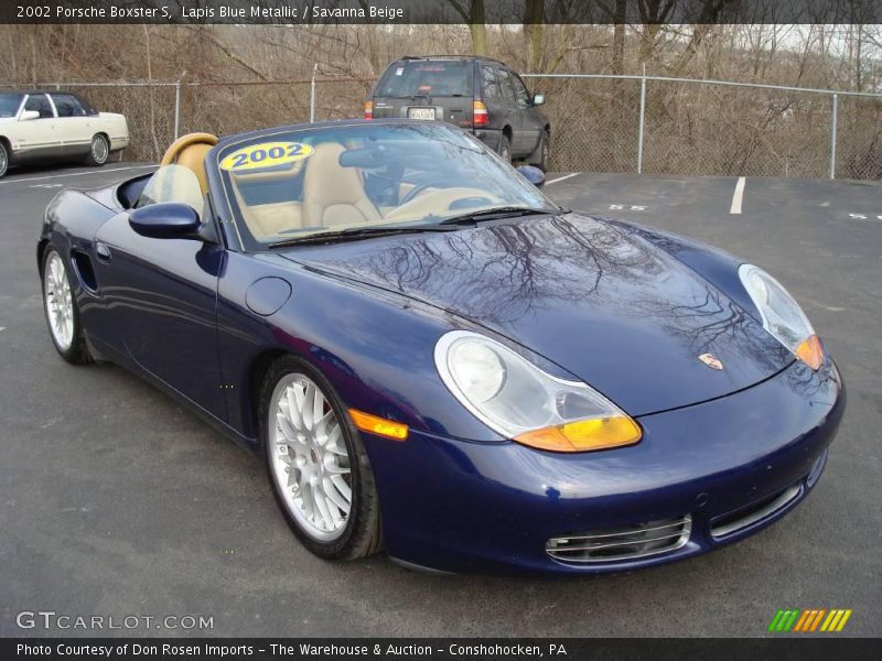 Lapis Blue Metallic / Savanna Beige 2002 Porsche Boxster S