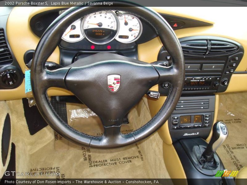Lapis Blue Metallic / Savanna Beige 2002 Porsche Boxster S