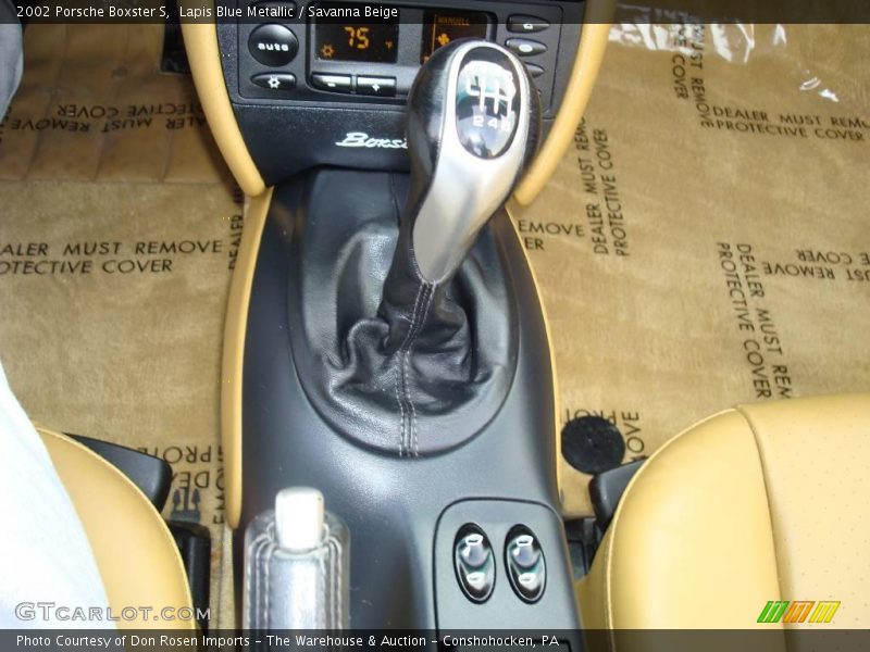 Lapis Blue Metallic / Savanna Beige 2002 Porsche Boxster S