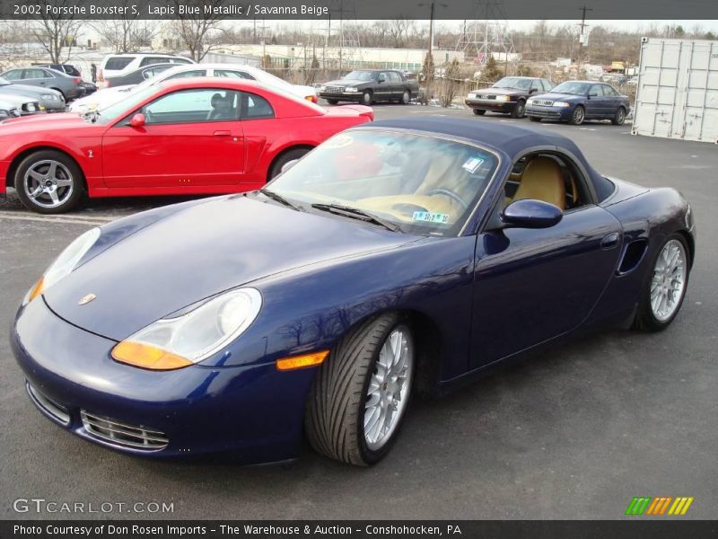 Lapis Blue Metallic / Savanna Beige 2002 Porsche Boxster S