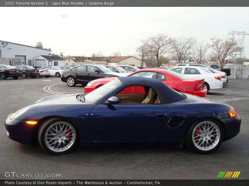 Lapis Blue Metallic / Savanna Beige 2002 Porsche Boxster S