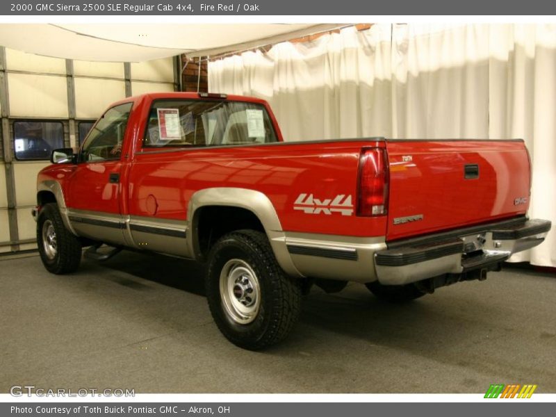 Fire Red / Oak 2000 GMC Sierra 2500 SLE Regular Cab 4x4