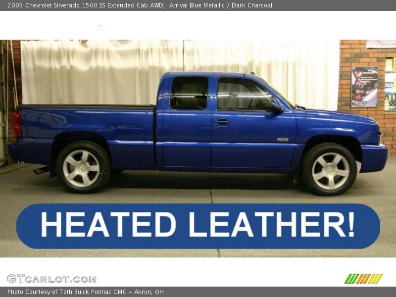 Arrival Blue Metallic / Dark Charcoal 2003 Chevrolet Silverado 1500 SS Extended Cab AWD